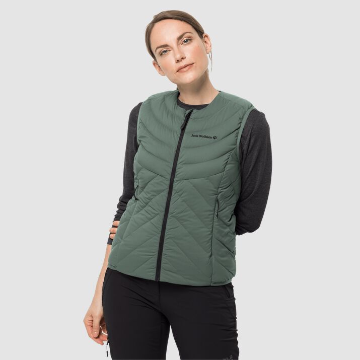 Chaleco Pluma Jack Wolfskin Athletic Mujer Verdes Mexico-2761835